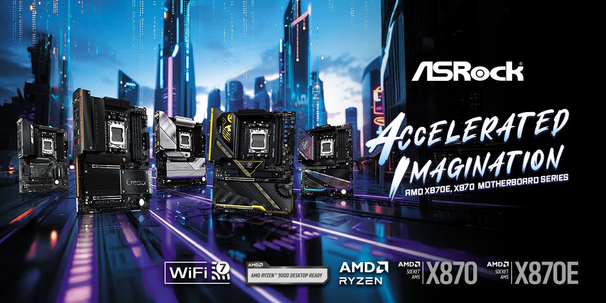Read more about the article ASRock Announces Exciting New AMD X870/E Motherboards to Liven Up the Market